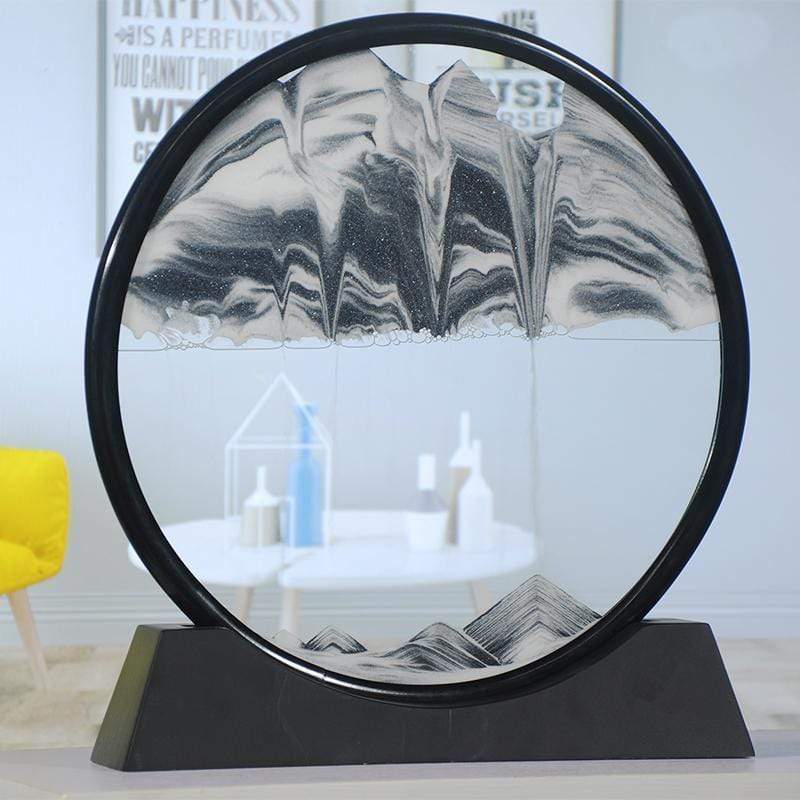 Round Moving Sand Art Glass Craft