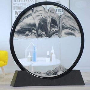Round Moving Sand Art Glass Craft