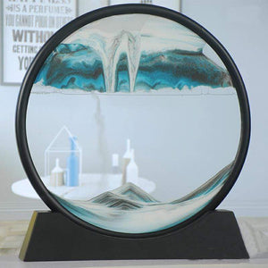 Round Moving Sand Art Glass Craft