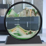 Round Moving Sand Art Glass Craft