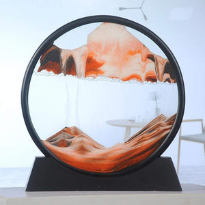 Round Moving Sand Art Glass Craft