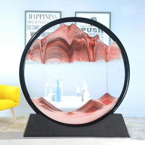 Round Moving Sand Art Glass Craft