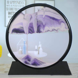 Round Moving Sand Art Glass Craft