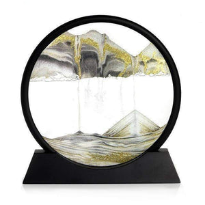 Round Moving Sand Art Glass Craft