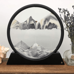 Round Moving Sand Art Glass Craft