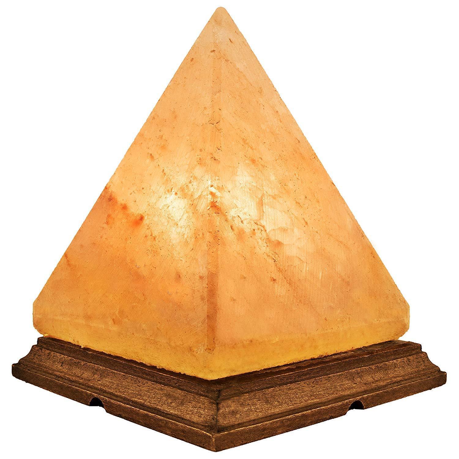 Pyramid Himalayan Salt Lamp Crystal Rock Air Purifier