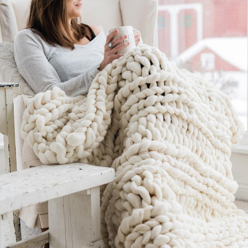 Handmade Giant Chunky Knit Blanket