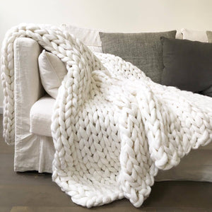 Handmade Giant Chunky Knit Blanket