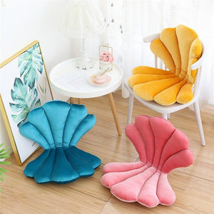 Luxurious Velvet Shell Seat Cushion