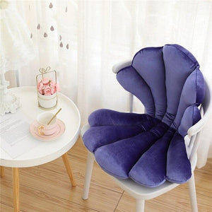 Luxurious Velvet Shell Seat Cushion