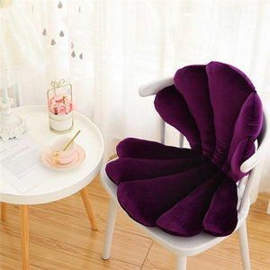 Luxurious Velvet Shell Seat Cushion