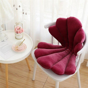 Luxurious Velvet Shell Seat Cushion