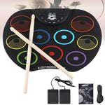 Portable Digital Drum Set - 9 Pads Roll up Silicone Electric Drum Kit Set