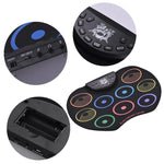 Portable Digital Drum Set - 9 Pads Roll up Silicone Electric Drum Kit Set