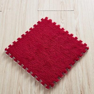 Interlocking Velvety Plush Baby Play Mat