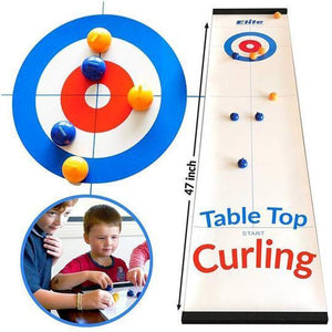 Tabletop Bullseye Curling Game - Compact