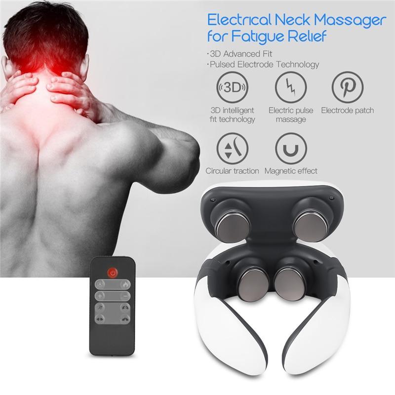 4D Neck Massager with Magnetic Pulse Vibration