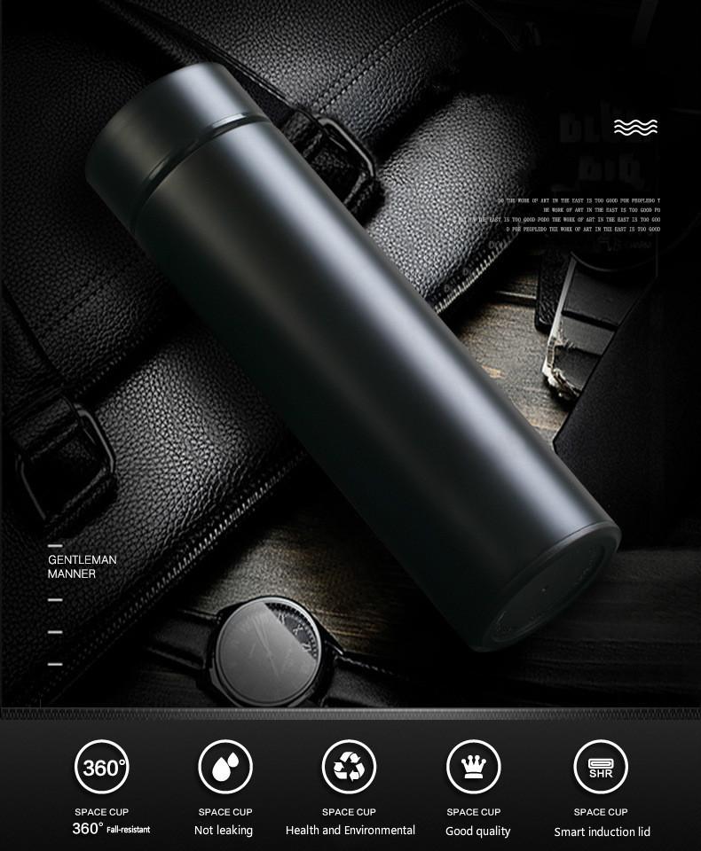 Intelligent Insulated Thermos Bottle with Temperature Display