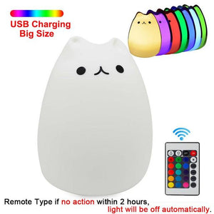 Cartoon Cat LED Night Light