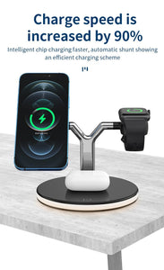 3 in 1 Magnetic Wireless Charger Fast Charging Station