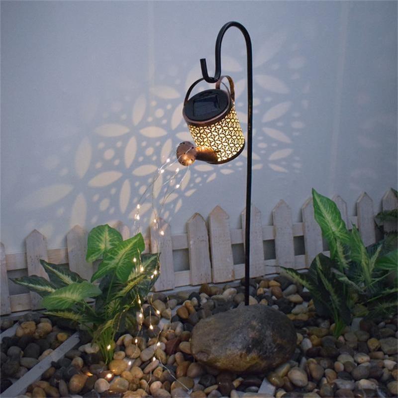 Outdoor Watering Can LED Solar Light Decoration
