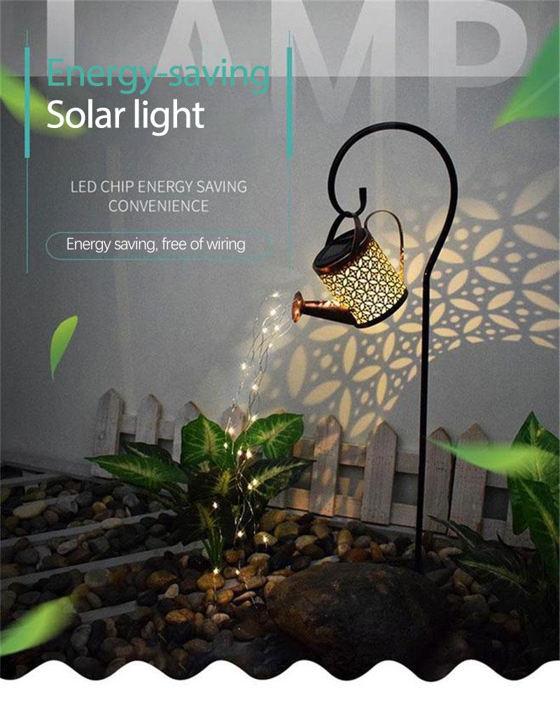 Outdoor Watering Can LED Solar Light Decoration