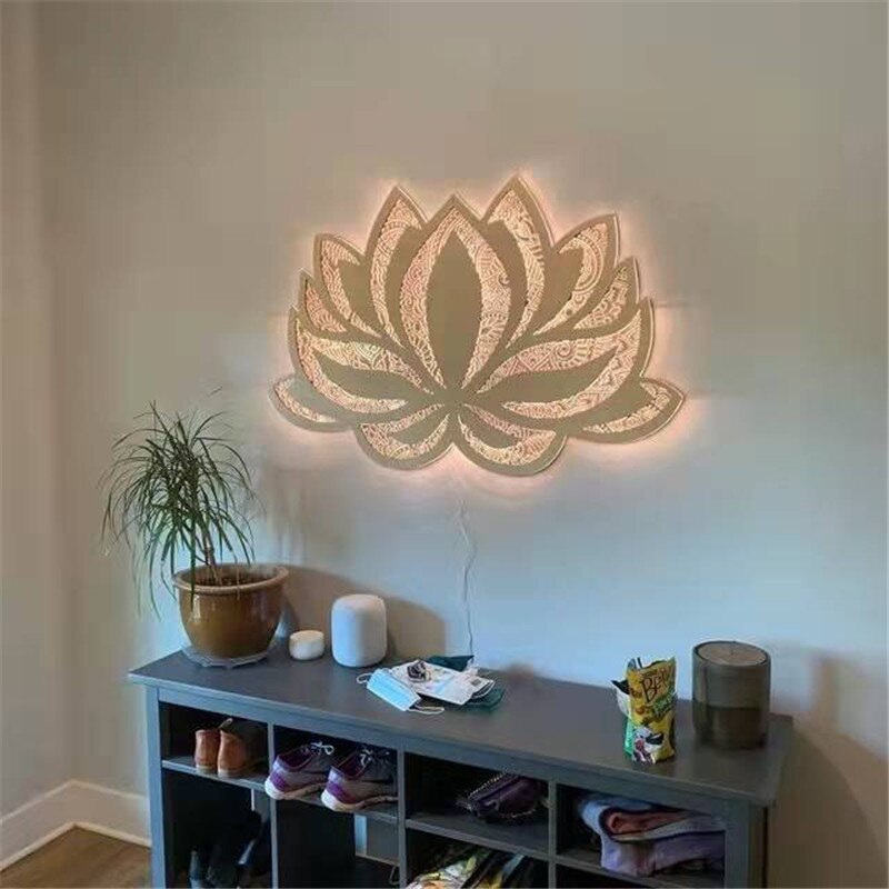 Lotus Flower Wall Art LED Lamp
