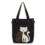 Cat Canvas Shoulder Bag