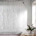 Clear Shower Curtain with Pockets