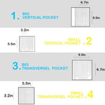 Clear Shower Curtain with Pockets
