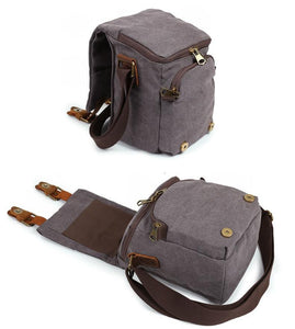 Vintage Canvas Messenger Camera Bag