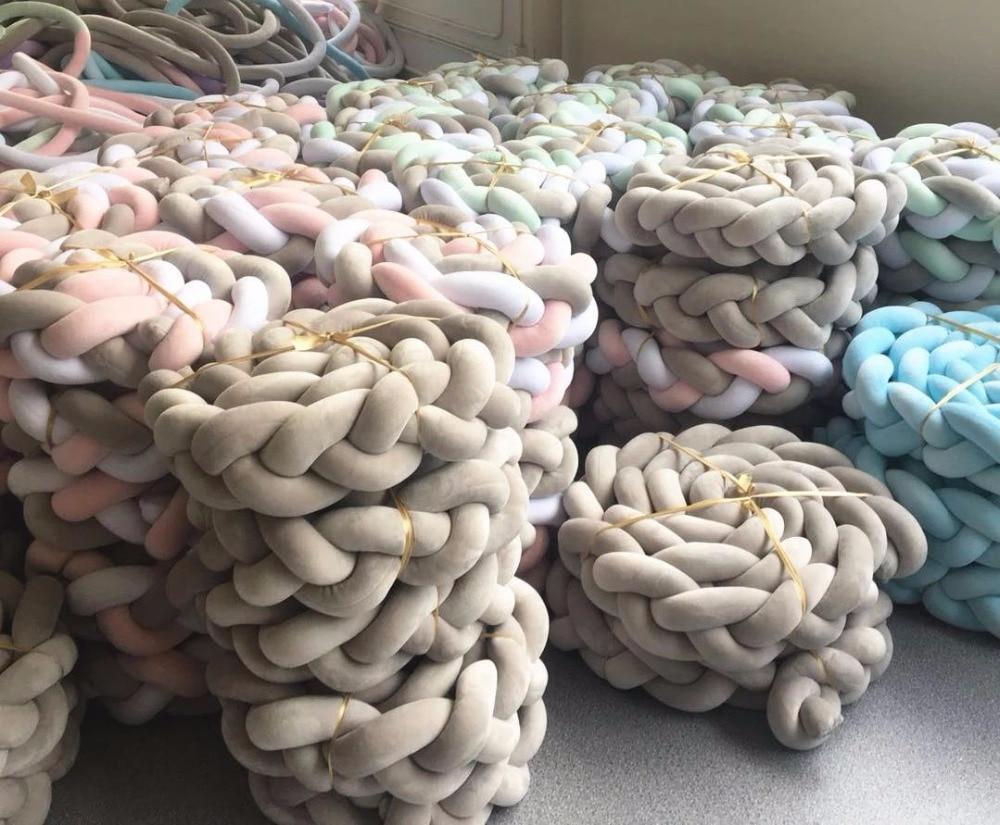 Knotted Braid Pillow Baby Crib Bumpers