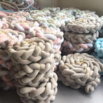 Knotted Braid Pillow Baby Crib Bumpers