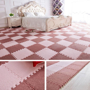 Interlocking Velvety Plush Baby Play Mat