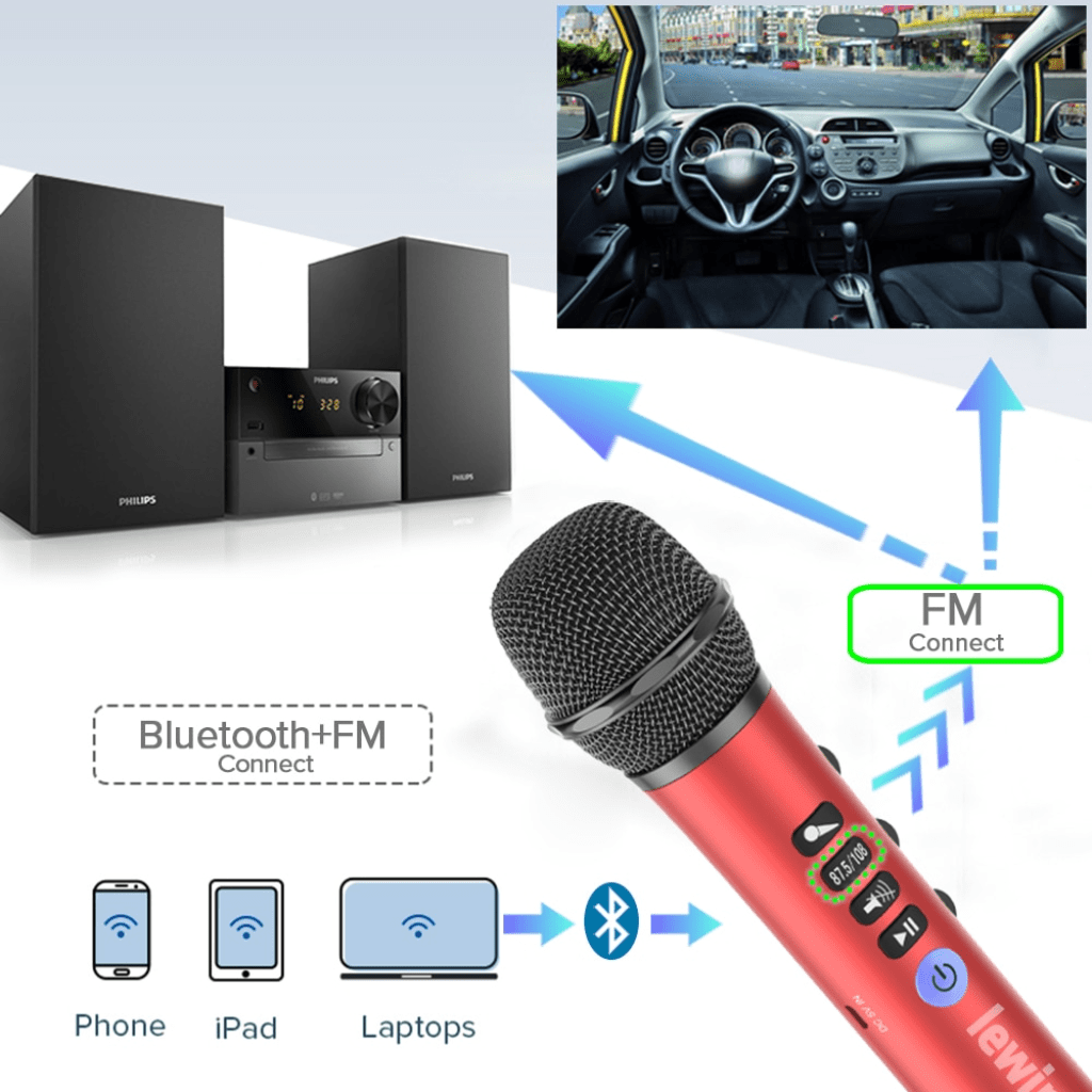 Professional Bluetooth Wireless Karaoke Microphone Speaker