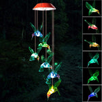 Solar LED Hummingbird Wind Chimes
