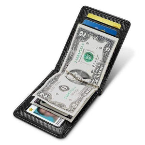 Black Carbon Money Clip Wallet