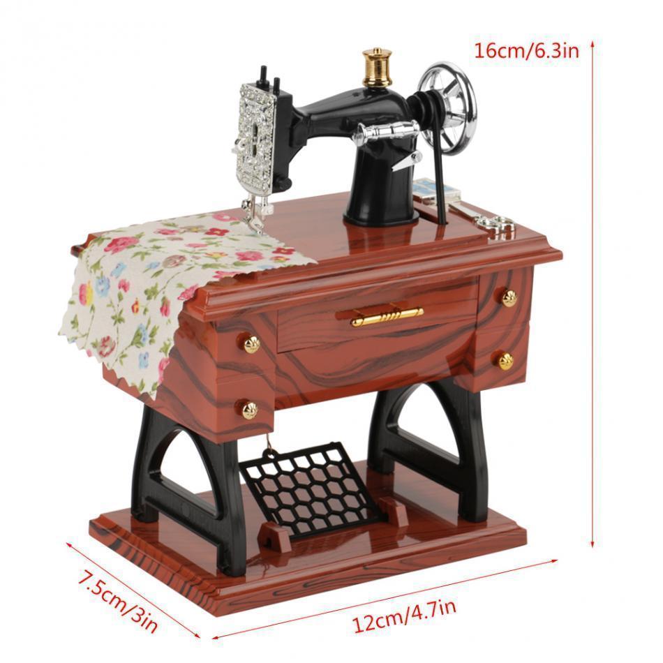 Vintage Sewing Machine Music Box